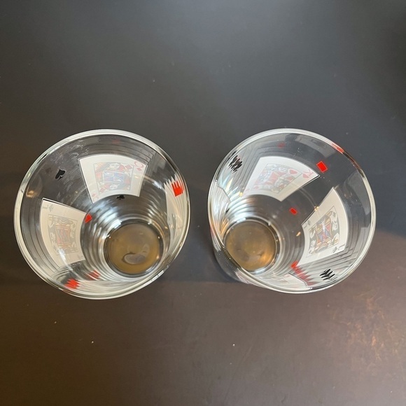 Vintage Card Party Glasses - Picture 7 of 8